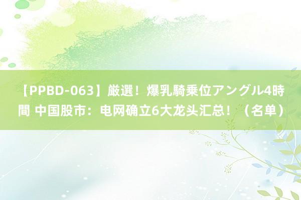 【PPBD-063】厳選！爆乳騎乗位アングル4時間 中国股市：电网确立6大龙头汇总！（名单）