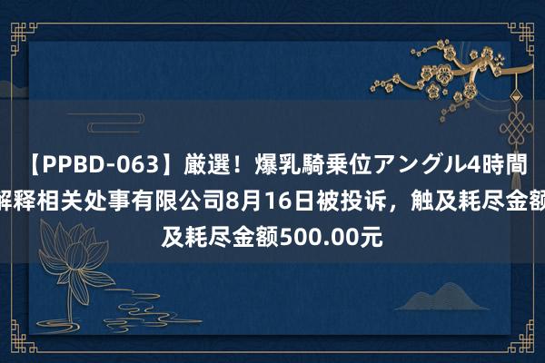 【PPBD-063】厳選！爆乳騎乗位アングル4時間 河南择校解释相关处事有限公司8月16日被投诉，触及耗尽金额500.00元