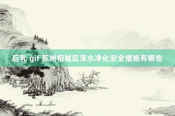 巨乳 gif 苏州相城区浑水净化安全措施有哪些