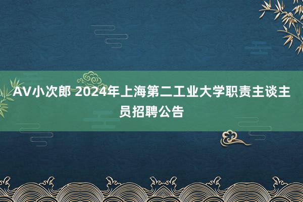 AV小次郎 2024年上海第二工业大学职责主谈主员招聘公告